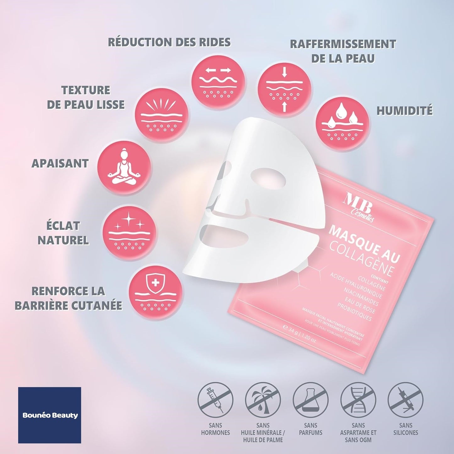 Masque Collagène Visage Bounéo