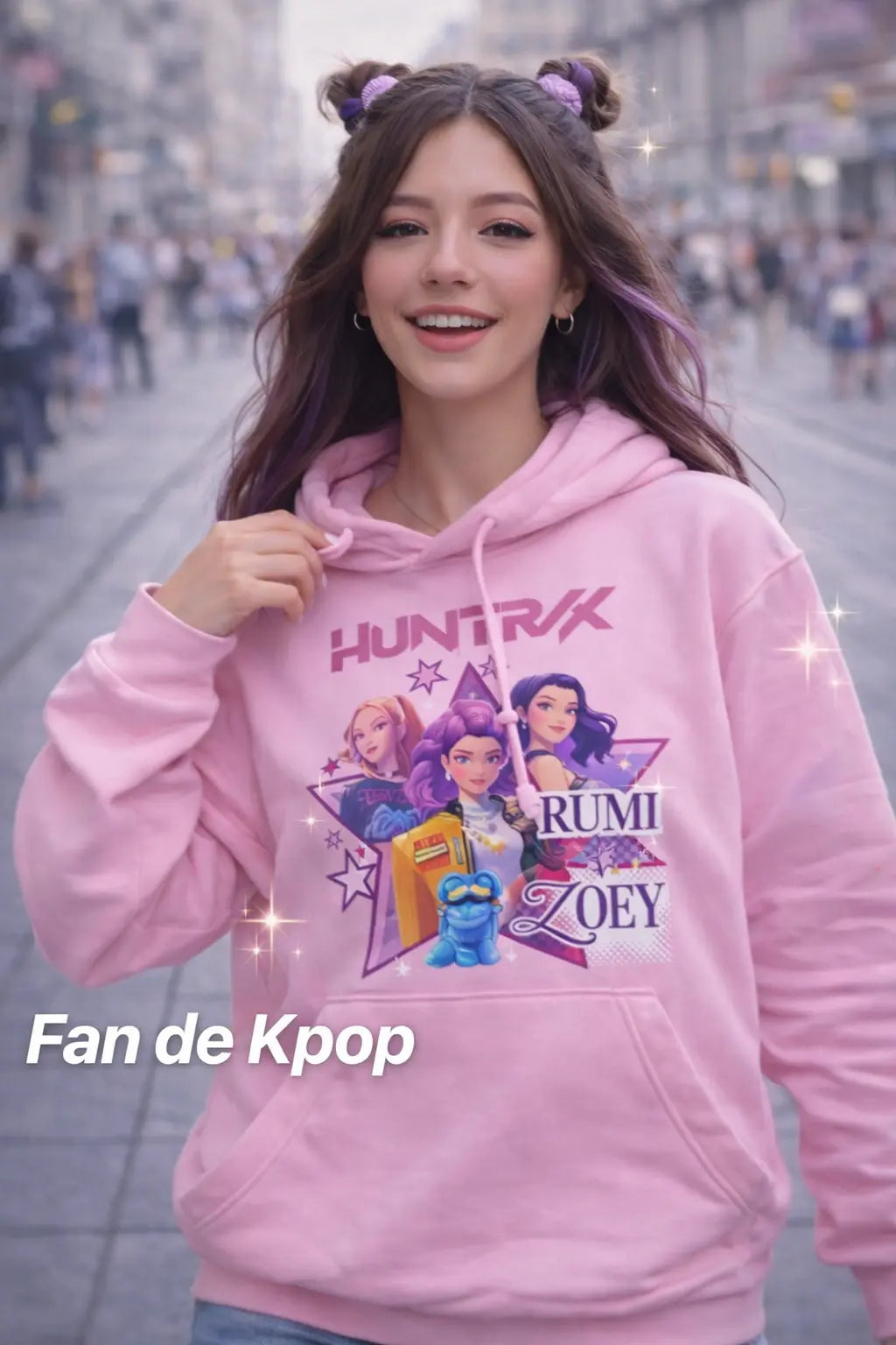 Sweat à Capuche KPop Demon Hunter Huntrix – Hoodie Streetwear pour Fans de K-Pop Bounéo