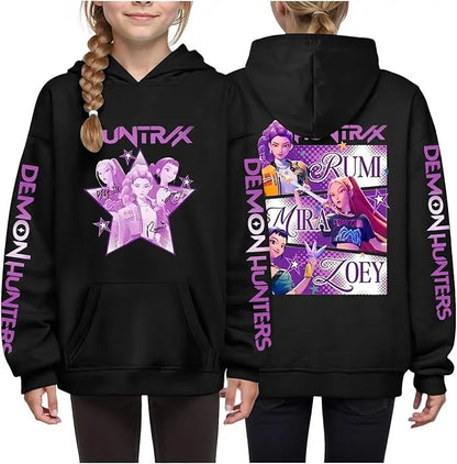 Sweat à Capuche KPop Demon Hunter Huntrix – Hoodie Streetwear pour Fans de K-Pop Bounéo