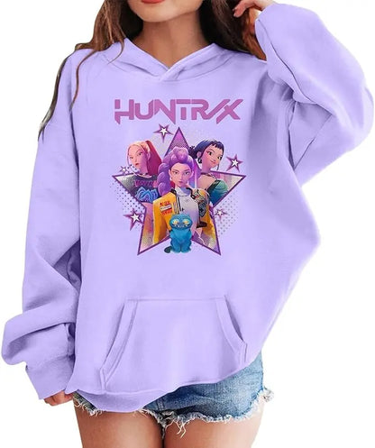 Sweat à Capuche KPop Demon Hunter Huntrix – Hoodie Streetwear pour Fans de K-Pop Bounéo