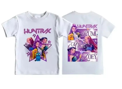 T-shirt enfant K-pop Demon Hunter Huntrix BLANC Bounéo