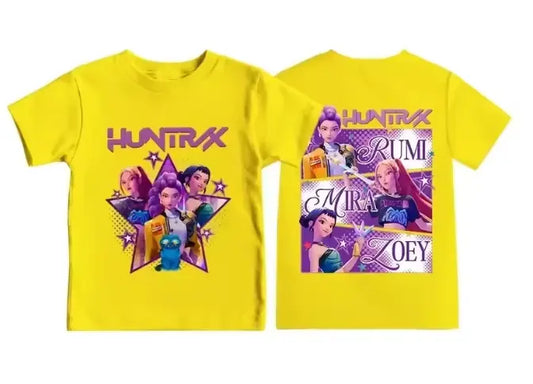 T-shirt enfant K-pop Demon Hunter Huntrix JAUNE Bounéo