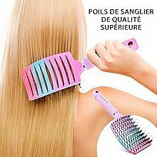 Brosse à cheveux démêlante magique brushing pour tous types de cheveux Bounéo