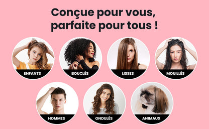 Brosse à cheveux démêlante magique brushing pour tous types de cheveux Bounéo