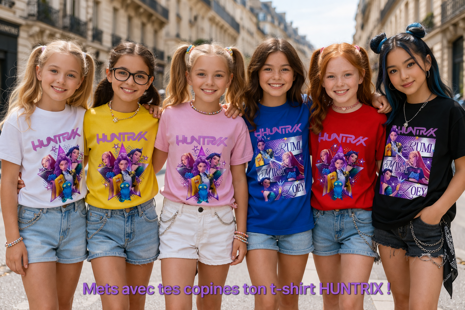 T-shirt enfant K-pop Demon Hunter Huntrix ROUGE Bounéo